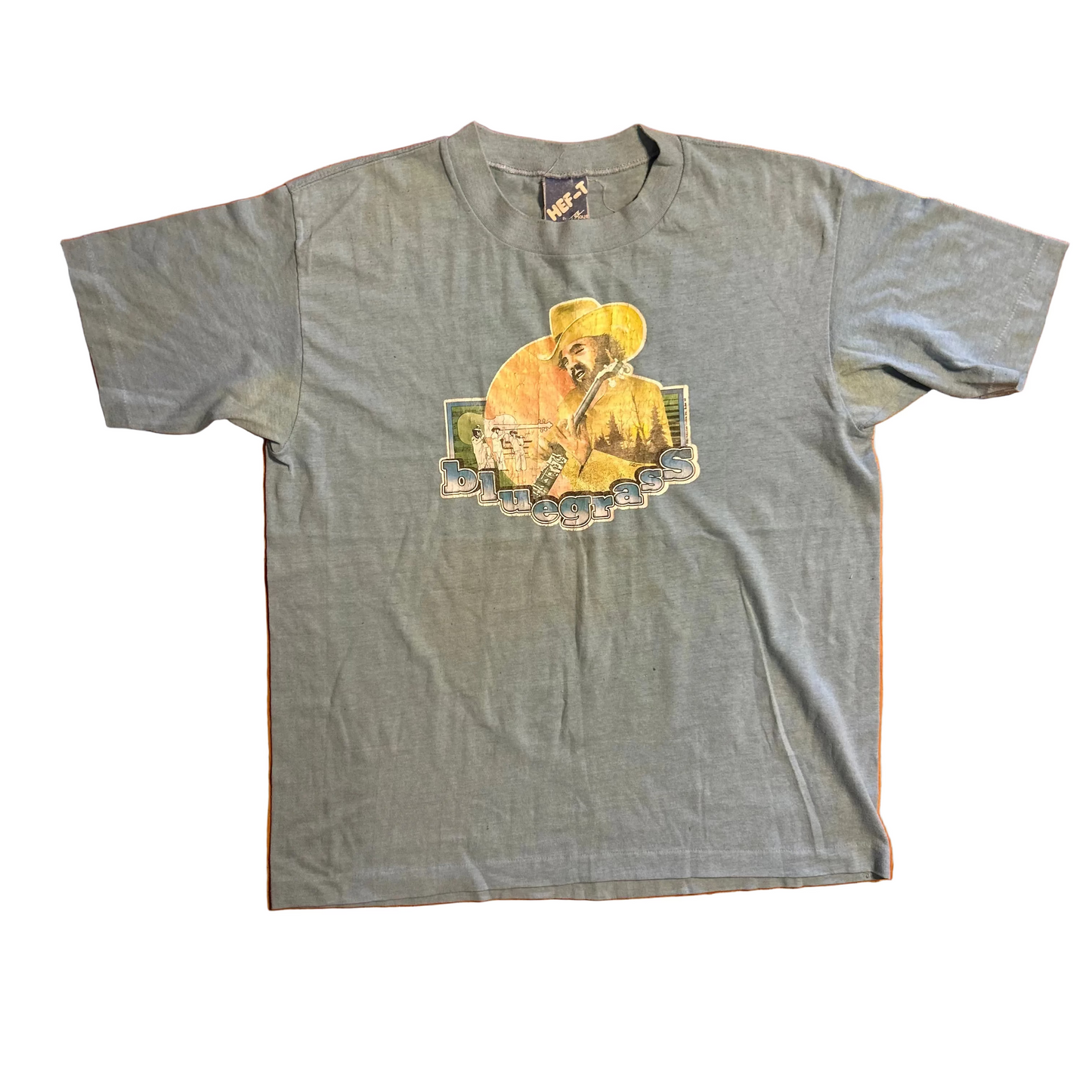 80’s HefT TeeJays Bluegrass Music Light Blue Tshirt - Medium - 20" x 25"