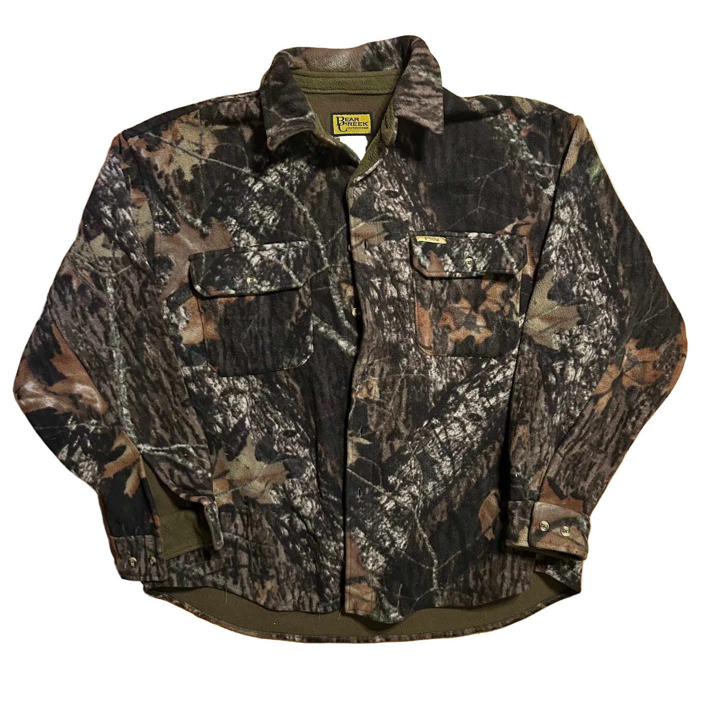 Bear Creek Outfitters Camo Fleece Button Up Shirt - XLarge - 26" x 31"