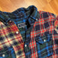 Club Room Multicolor Button Up Flannel Button Up Shirt - Medium - 21.5" x 29"