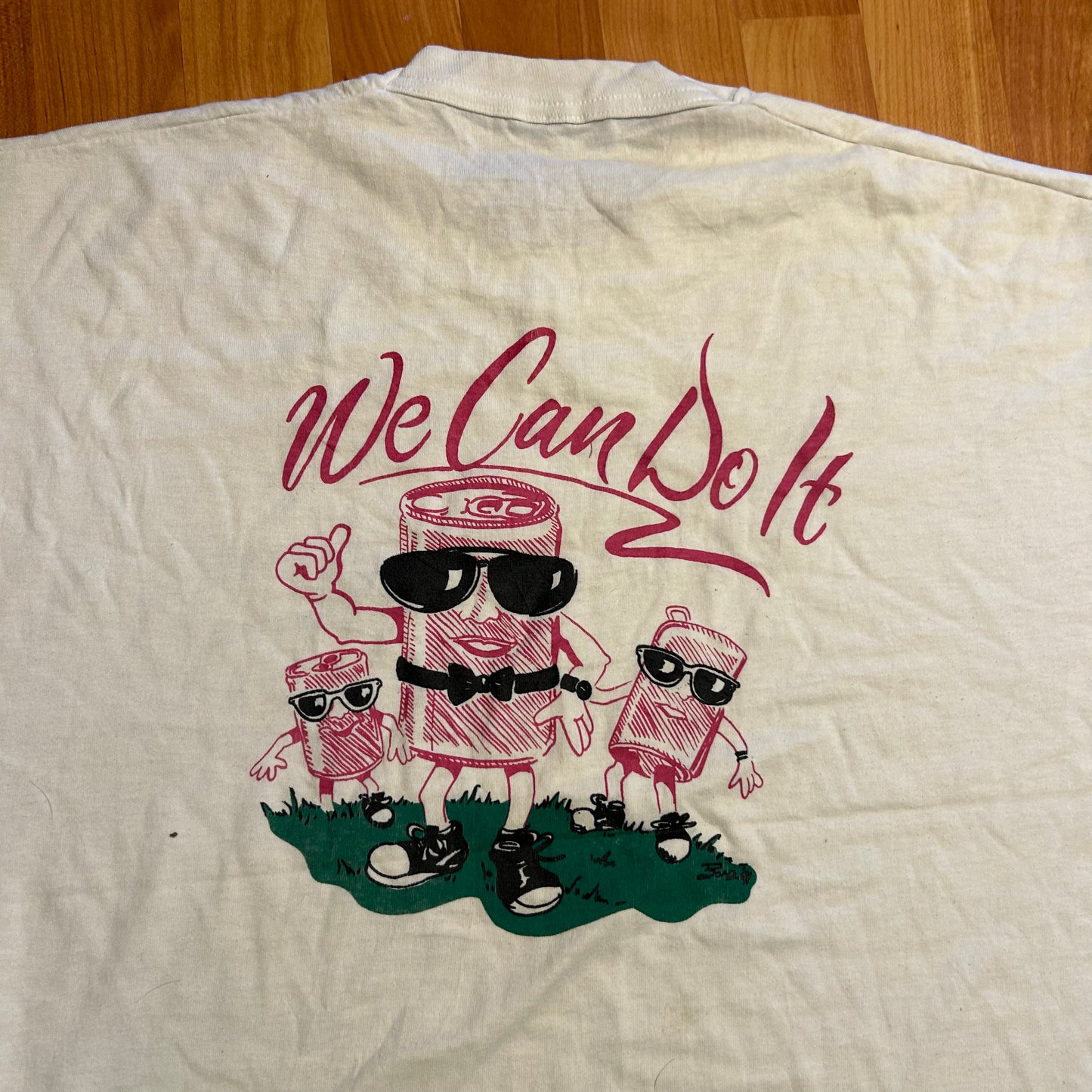 90’s FOTL We Can Do It Garnet White Tshirt - Large - 23" x 27.5"