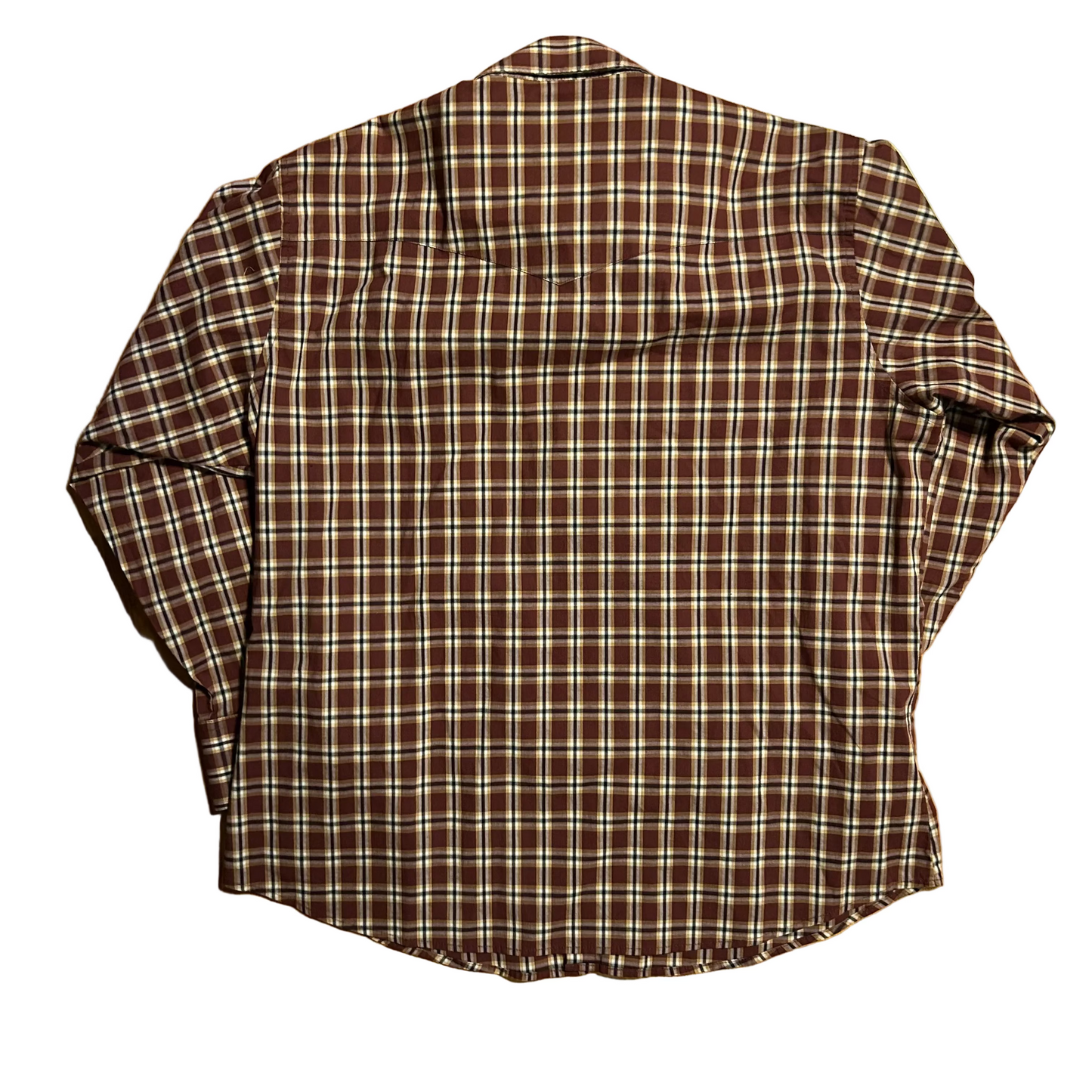 Wrangler Pearl Snap Button Up Shirt - XLarge - 26" x 31.5"
