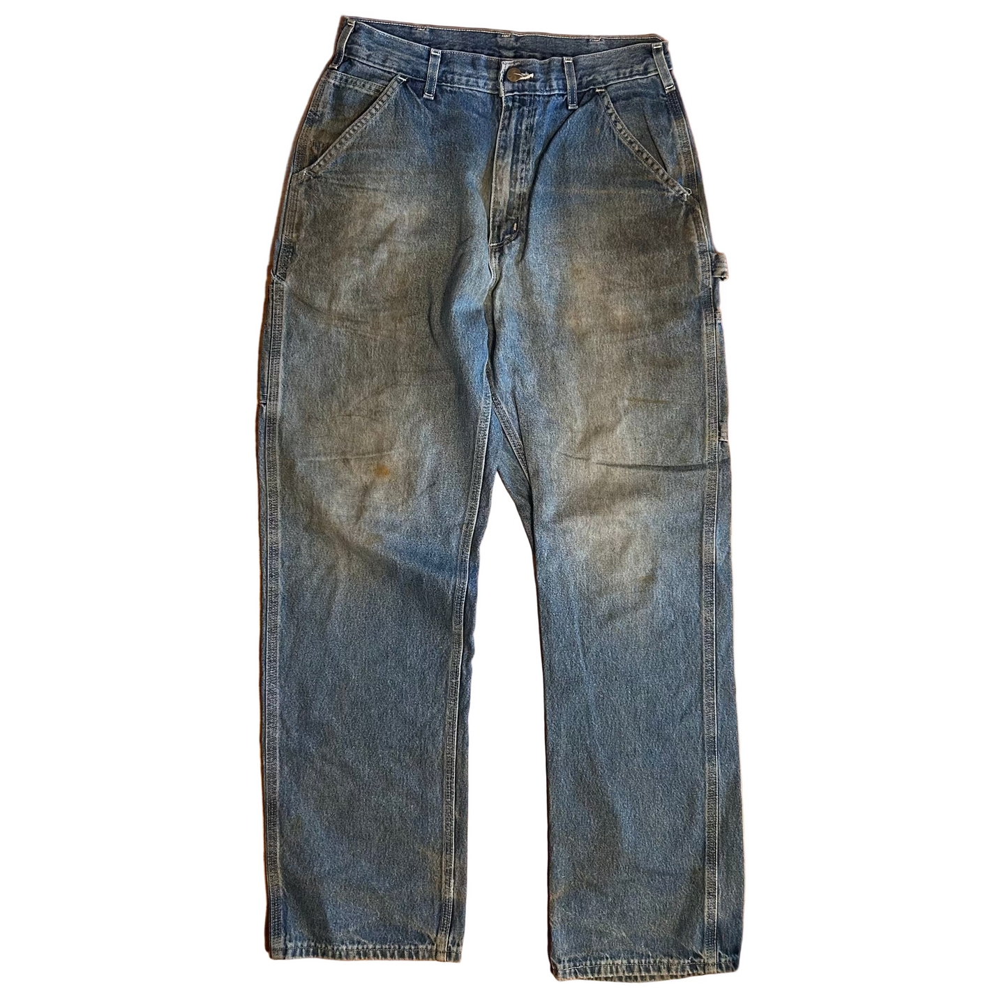 Carhartt Carphartt Blue Denim Dungaree Carpenter Jean Pants - 30" x 32.5"