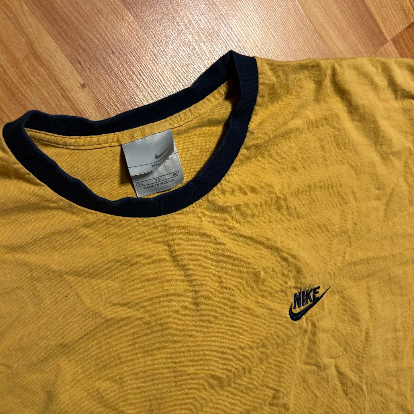00’s Nike Yellow Long Sleeve Shirt - Large - 22" x 30"