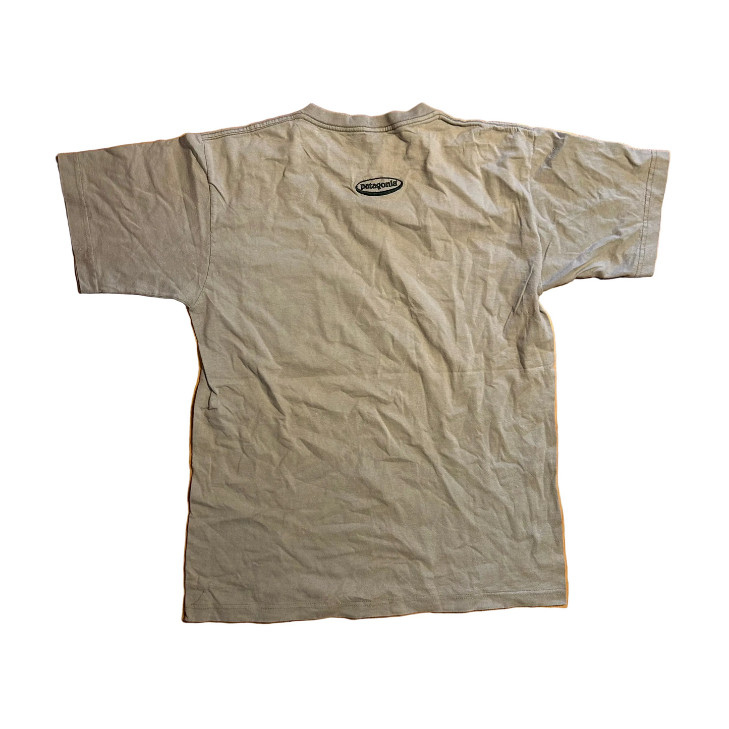 90’s Patagonia Embroidered Brown Tan Pocket Tshirt - Medium - 20" x 28"