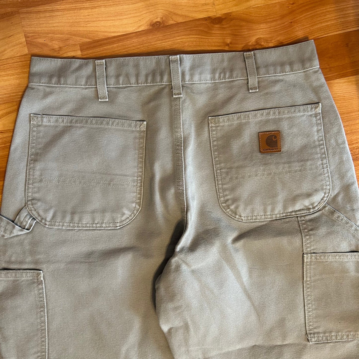 Carhartt Carphartt Khaki Brown Carpenter Dungaree Pants - 32" x 27.5"