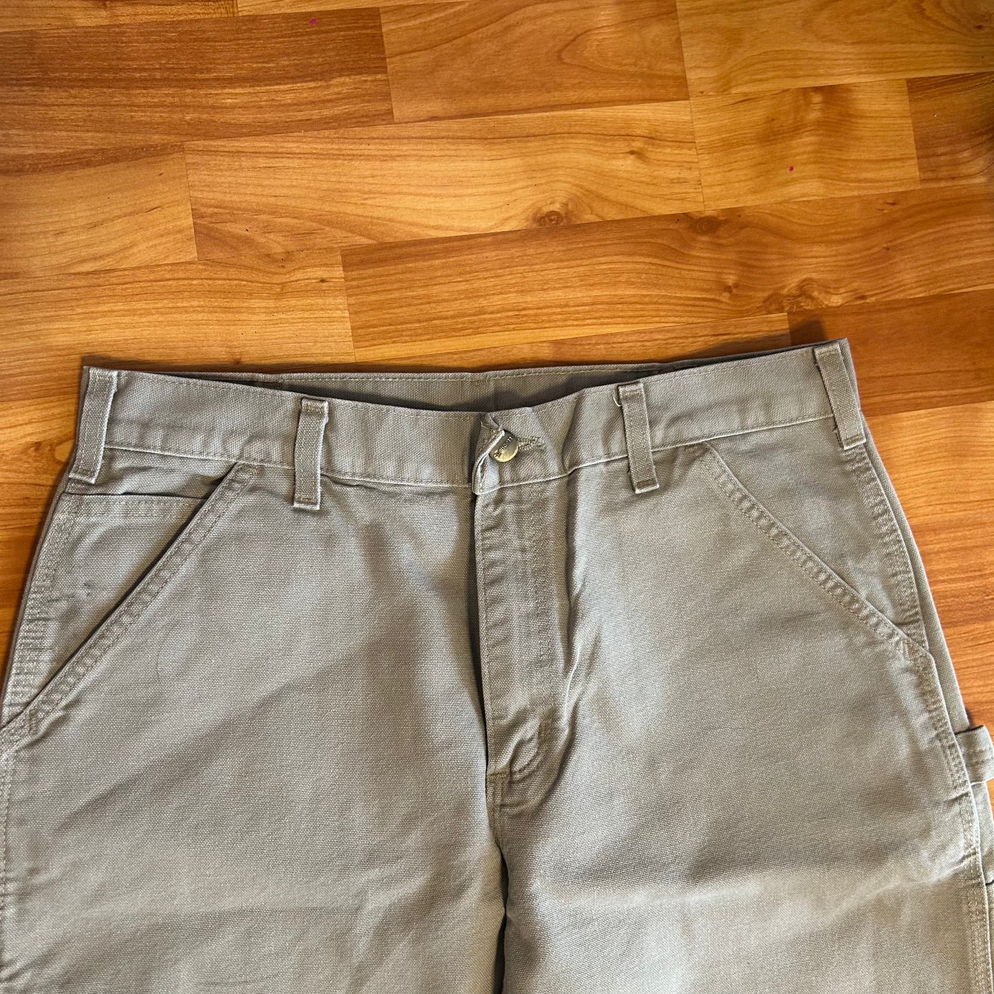 Carhartt Carphartt Khaki Brown Carpenter Dungaree Pants - 32" x 27.5"