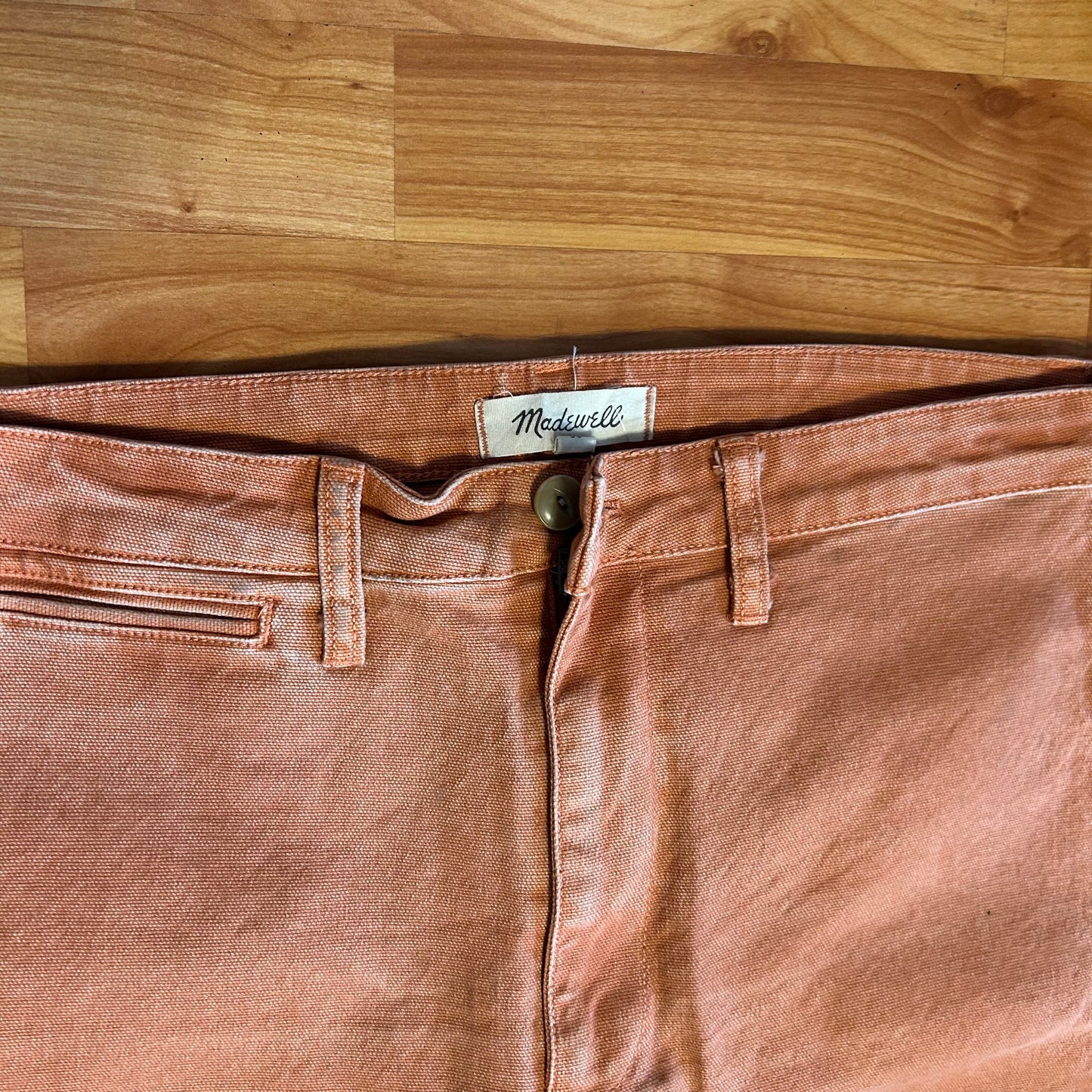 Madewell Peach Denim Jean Pants - 32" x 24.5"