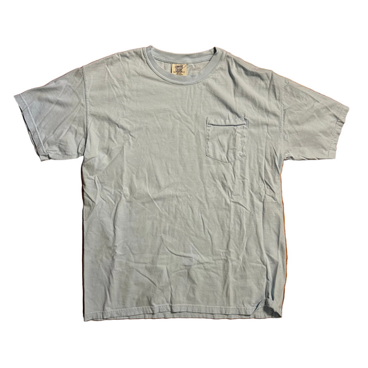 Comfort Colors Light Blue Blank Pocket Tshirt - Large - 22" x 28"
