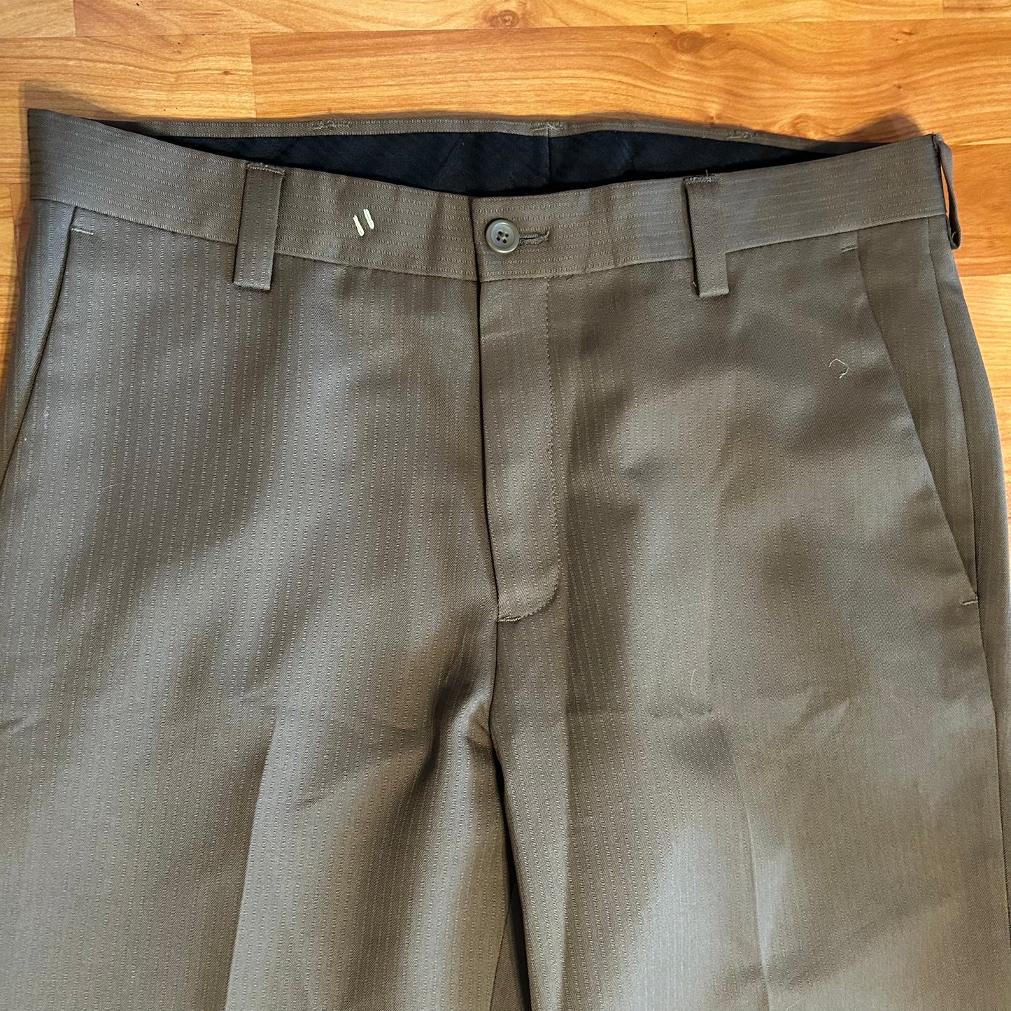 Brown Striped Dress Pants - 32" x 32"