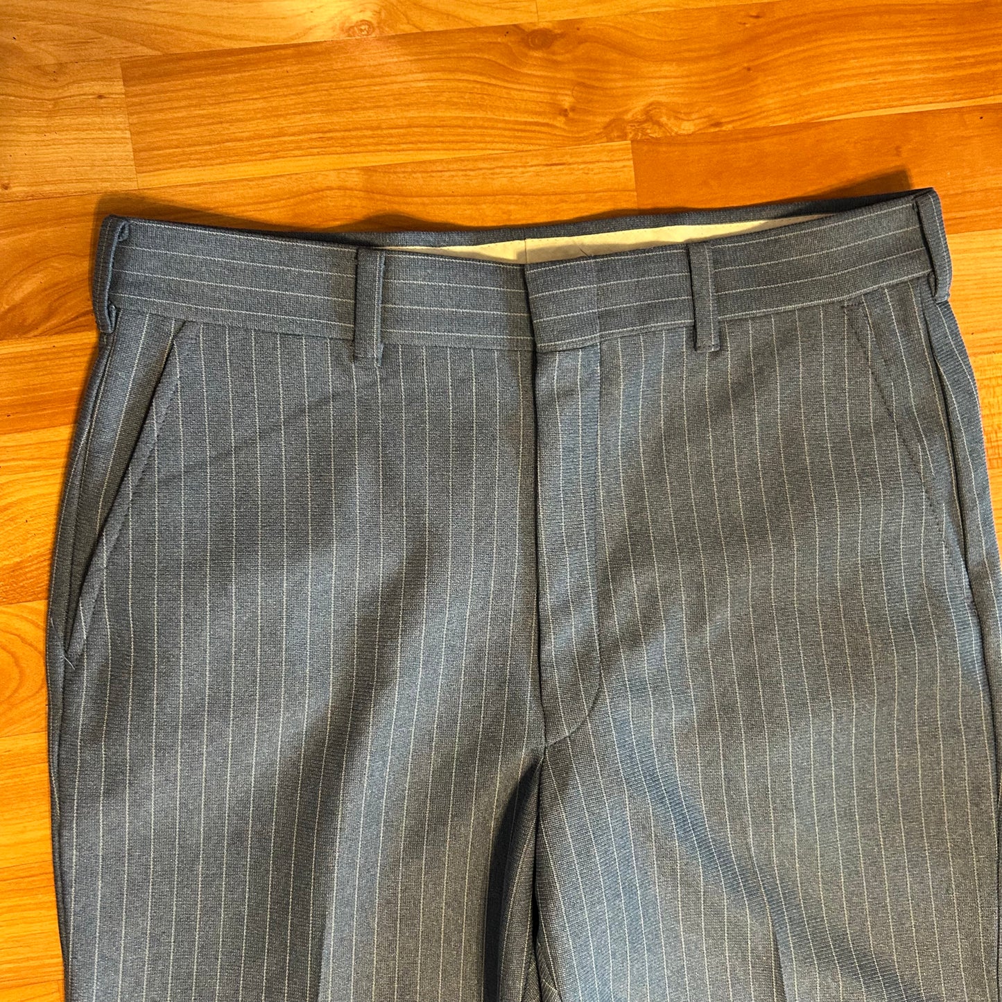 Light Blue Striped Dress Pants - 33" x 29"