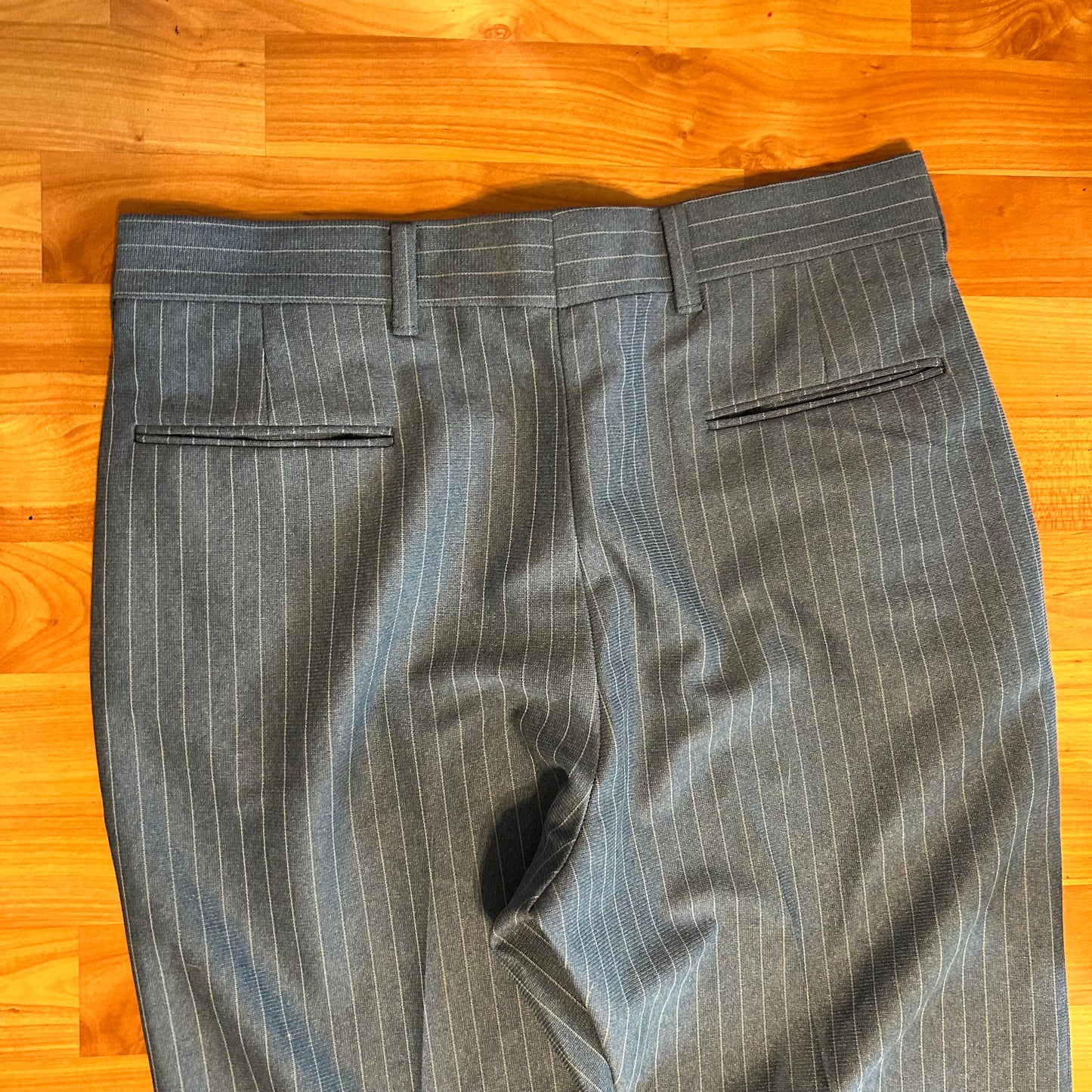 Light Blue Striped Dress Pants - 33" x 29"