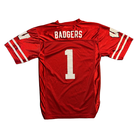 Wisconsin Badgers University Red Football Jersey Shirt - Small - 19" x 28.5"