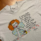 80/90’s Shoebox Greetings Weigh What My License Says White Tshirt. Medium - 20" x 26"