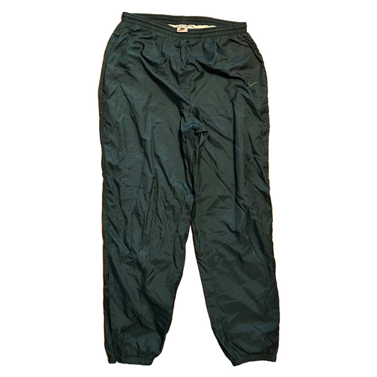 90's Nike Green Sweat Wind Pants - Stretchy and Drawstrings - 32" x 32"