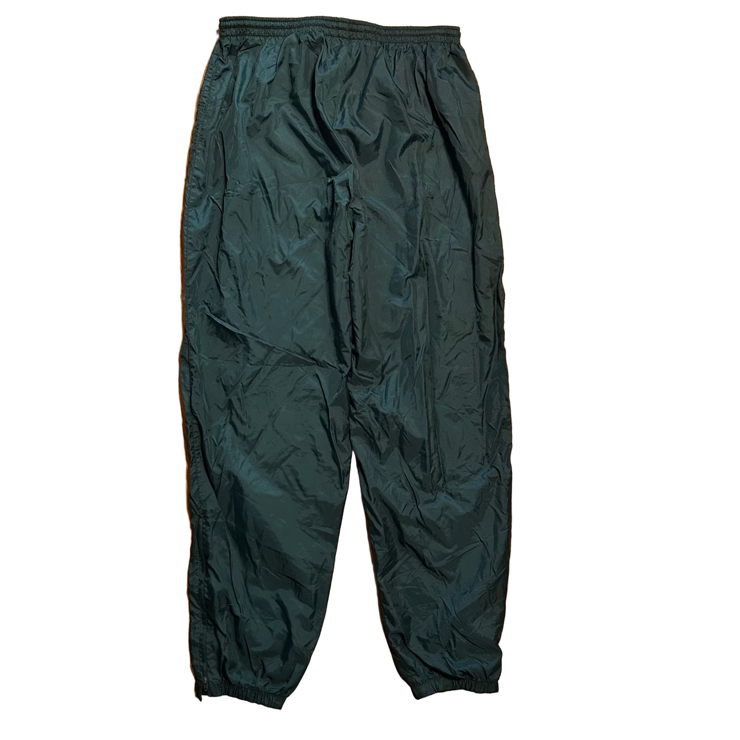 90's Nike Green Sweat Wind Pants - Stretchy and Drawstrings - 32" x 32"
