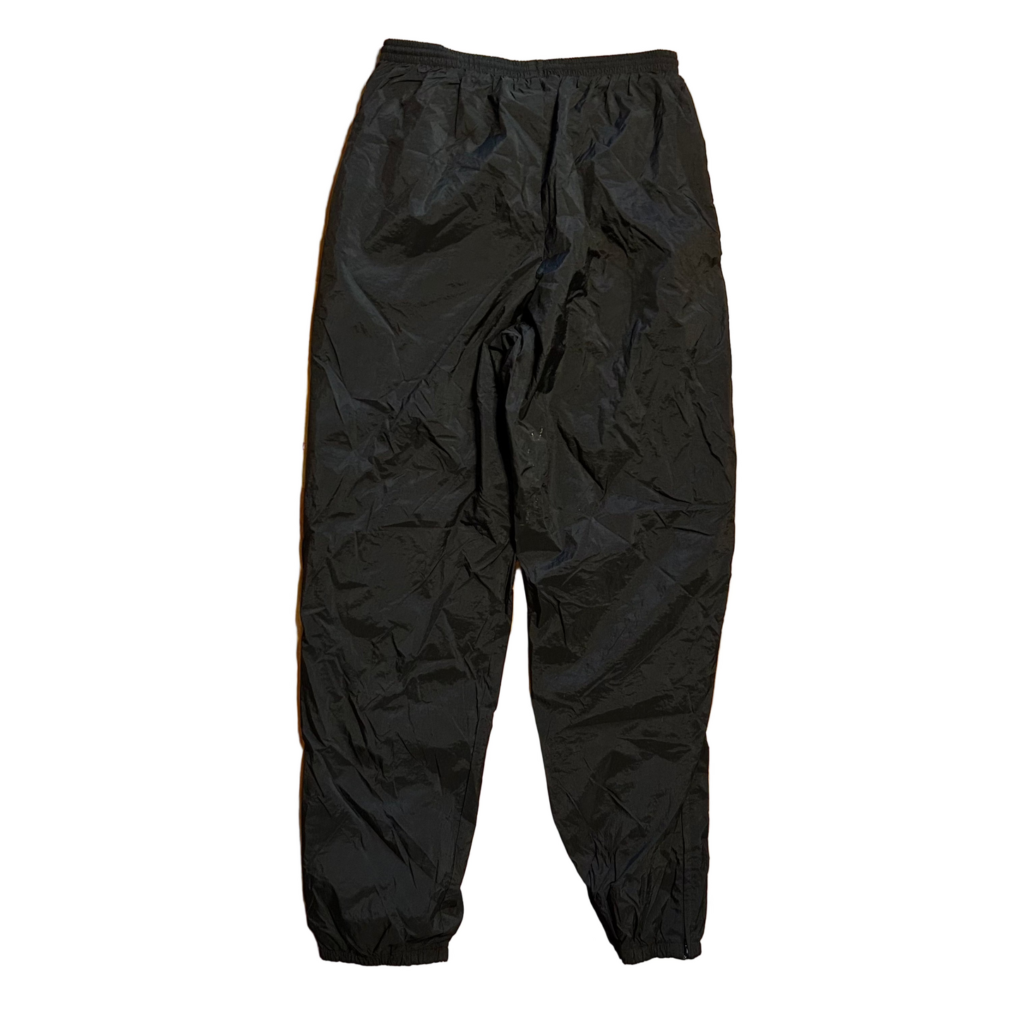 90's Nike Black Sweat Wind Pants - Stretchy and Drawstrings - 27" x 31"