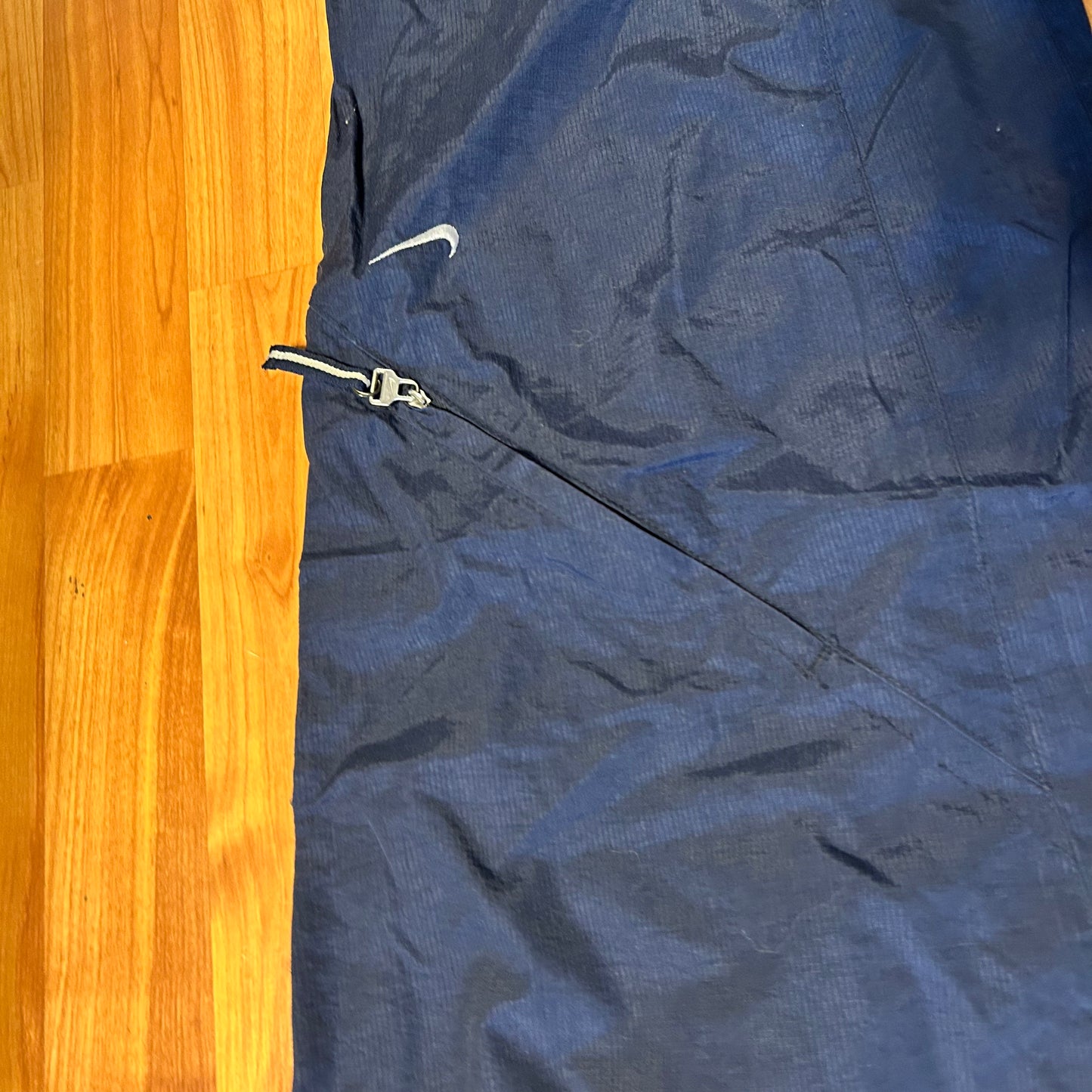 00's Nike Navy Sweat Wind Pants - Stretchy and Drawstrings - 30" x 31"