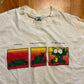 90's Peace Frogs Coffee White Tshirt - XLarge - 24" x 29"