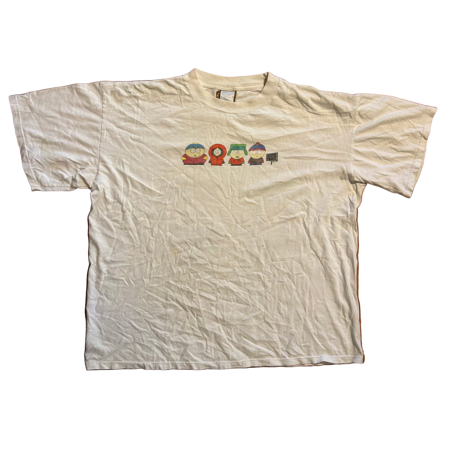 90's South Park White Tshirt - XLarge - 27" x 28"