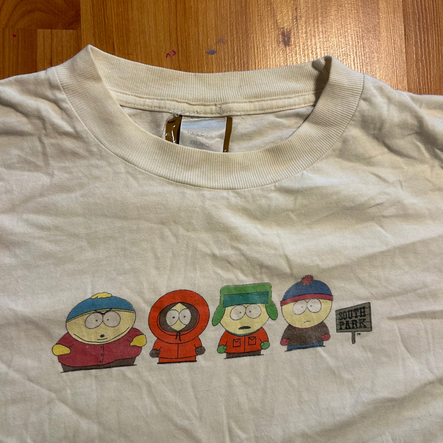 90's South Park White Tshirt - XLarge - 27" x 28"