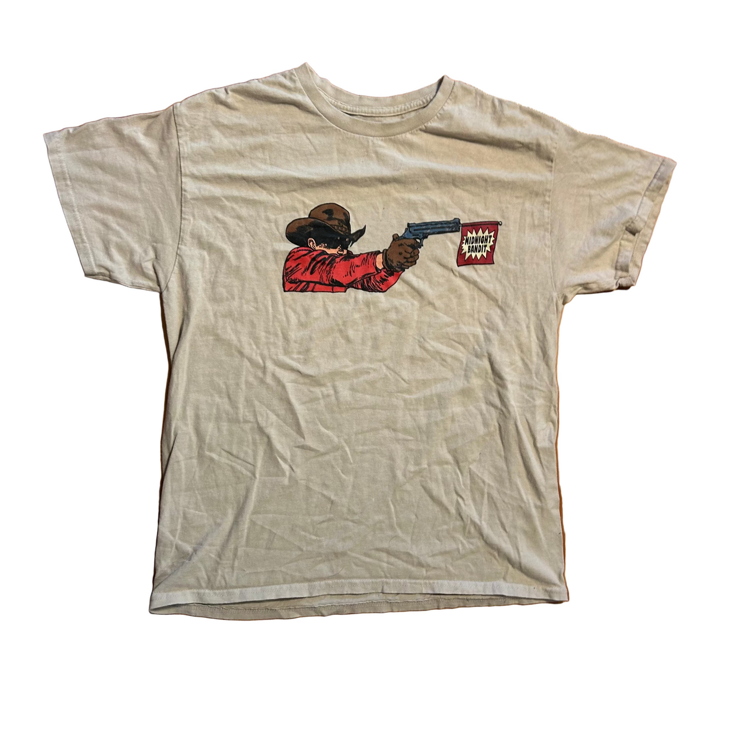 Midnight Bandit Cowboy Tan Tshirt - Medium - 20" x 26"