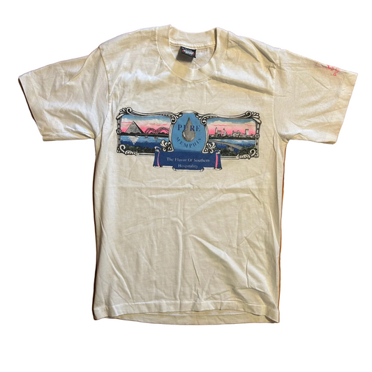 90’s Screen Stars Best Pure Memphis Southern Hospitality Water White Tshirt - XSmall - 16.5" x 26.5"