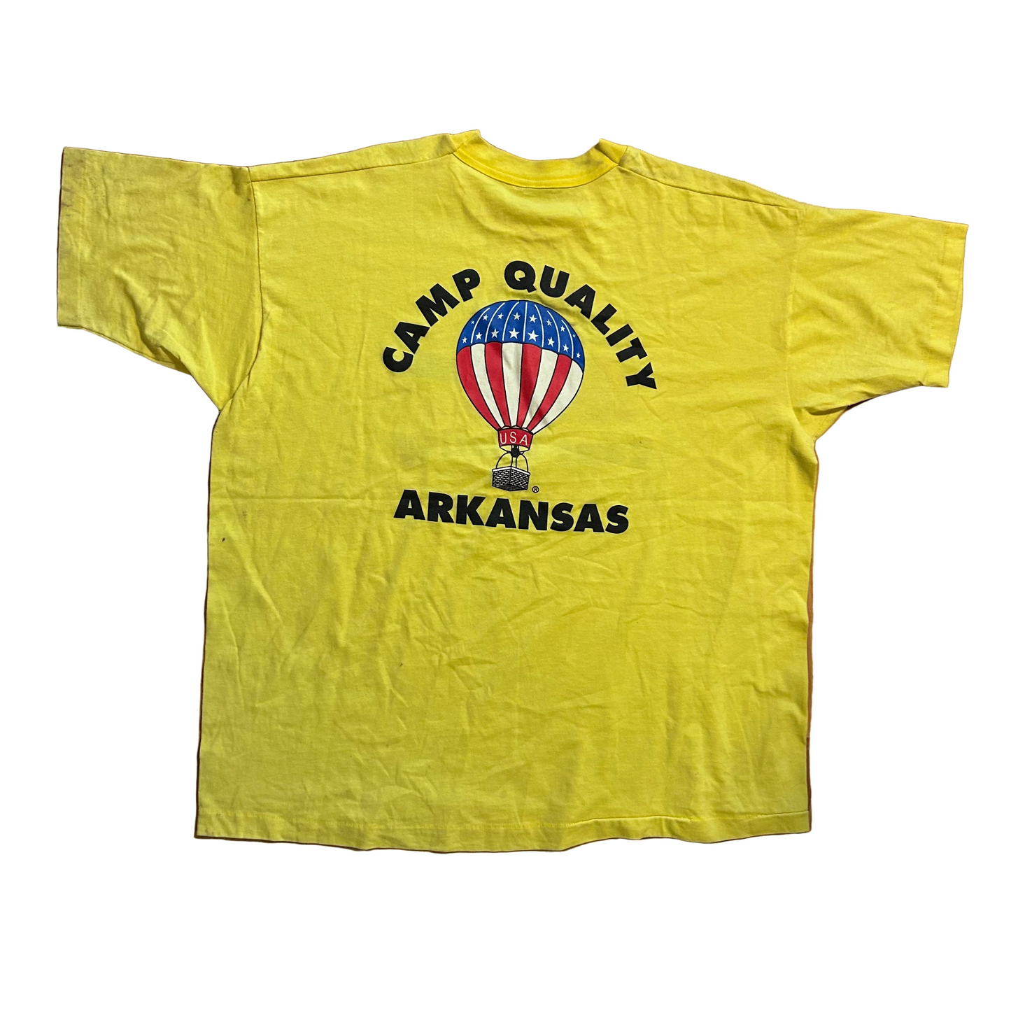 90's Camp Quality Yellow Tshirt - XLarge - 25.5" x 29"