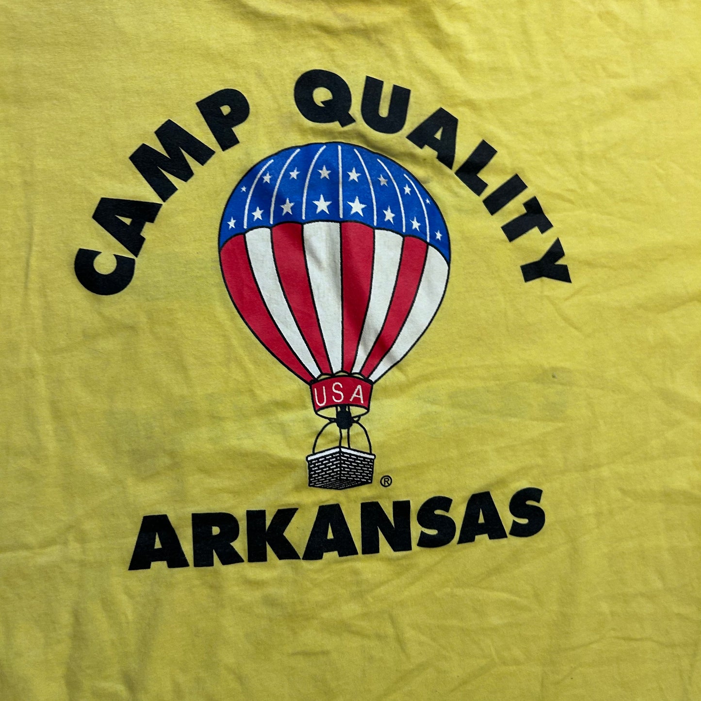 90's Camp Quality Yellow Tshirt - XLarge - 25.5" x 29"