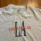 90’s Anvil Los Angeles Embroidered White Tshirt - Medium - 21.5" x 28"