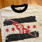 WWE CMPunk Best in the World White Black Ringer Tshirt - XSmall - 17" x 27"