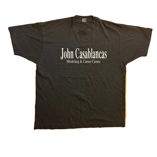 90’s FOTL Best John Casablancas Modeling Career Center Black Tshirt - Large - 23" x 28.5"