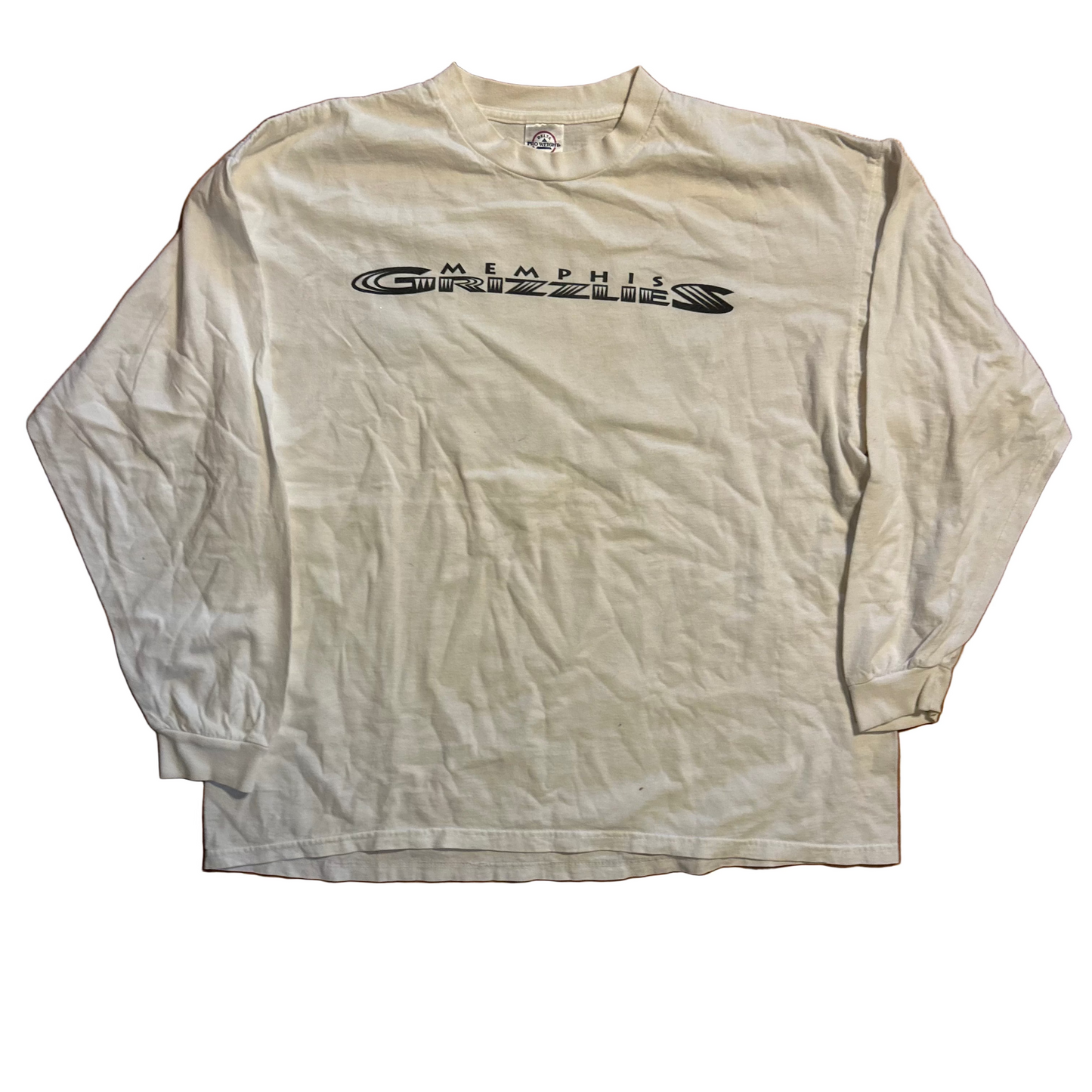 Memphis Grizzlies NBA White Longsleeve Shirt - Large - 23" x 27"