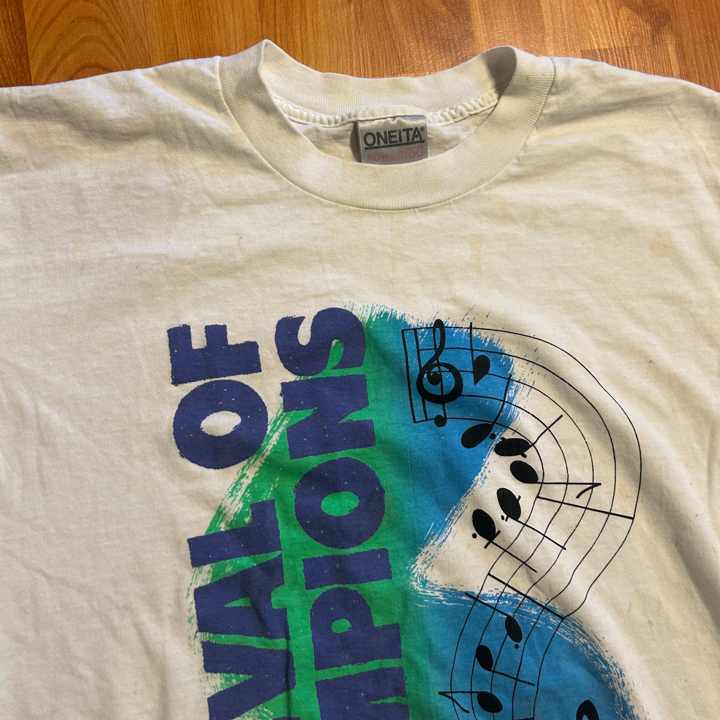 90’s Oneita Festival of Champions White Tshirt - Medium - 21" x 28"