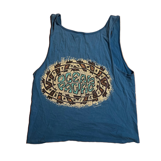90’s OP Ocean Pacific Blue TankTop Shirt - Large - 22" x 27"