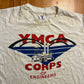 90's YMCA Engineering Corps White Tshirt - Large - 23.5" x 26.5"