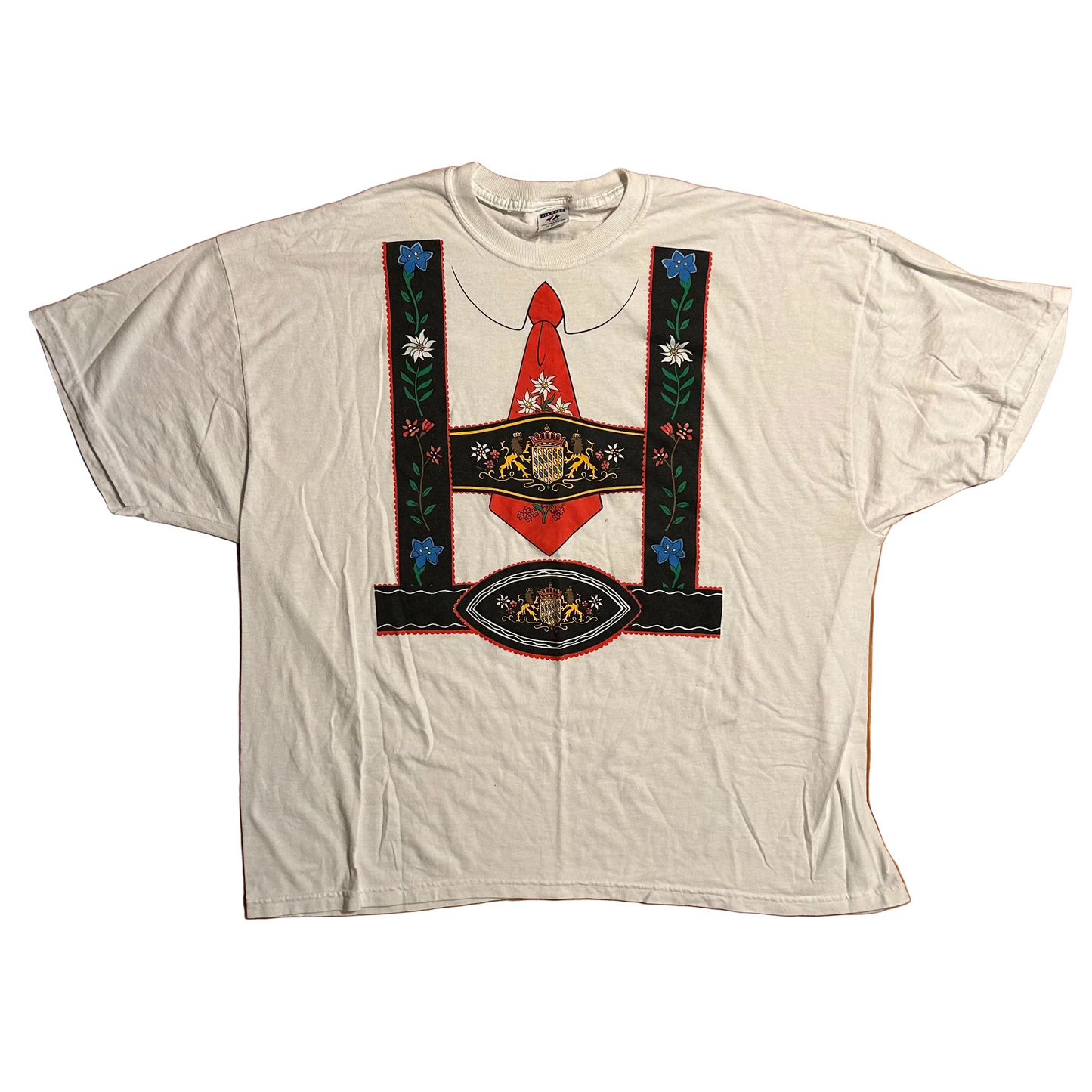 Jerzees Lederhosen White Tshirt - XLarge - 28" x 31.5"