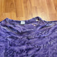 80/90’s Purple Tie Dye Patterned Distressed Blank Tshirt - XLarge - 25" x 28"