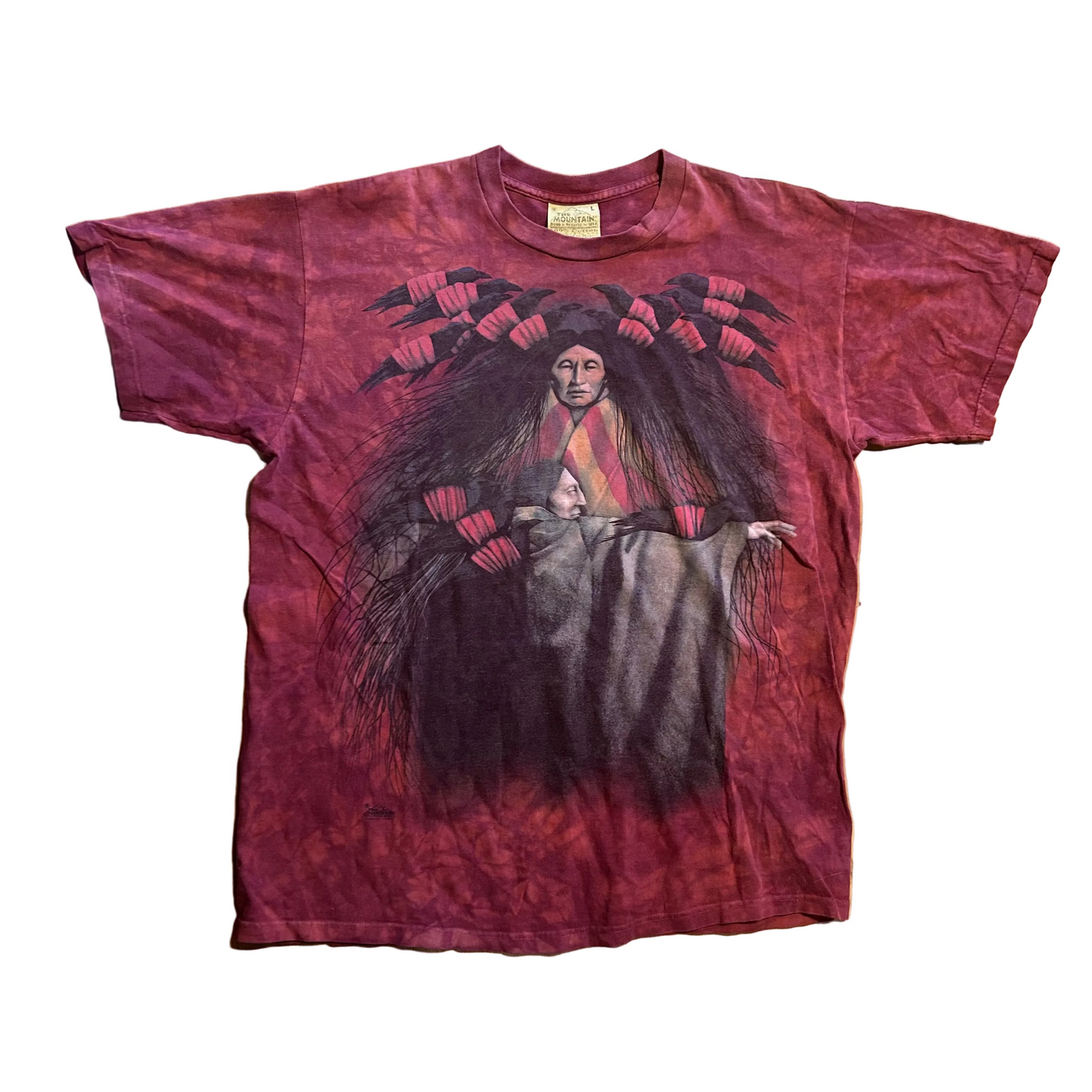 The Mountain Native American Red Tshirt - Large - 22" x 29"