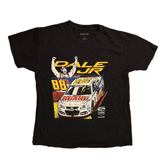 Dale Jr NASCAR Hall of Fame Black Tshirt - Medium - 21" x 28"