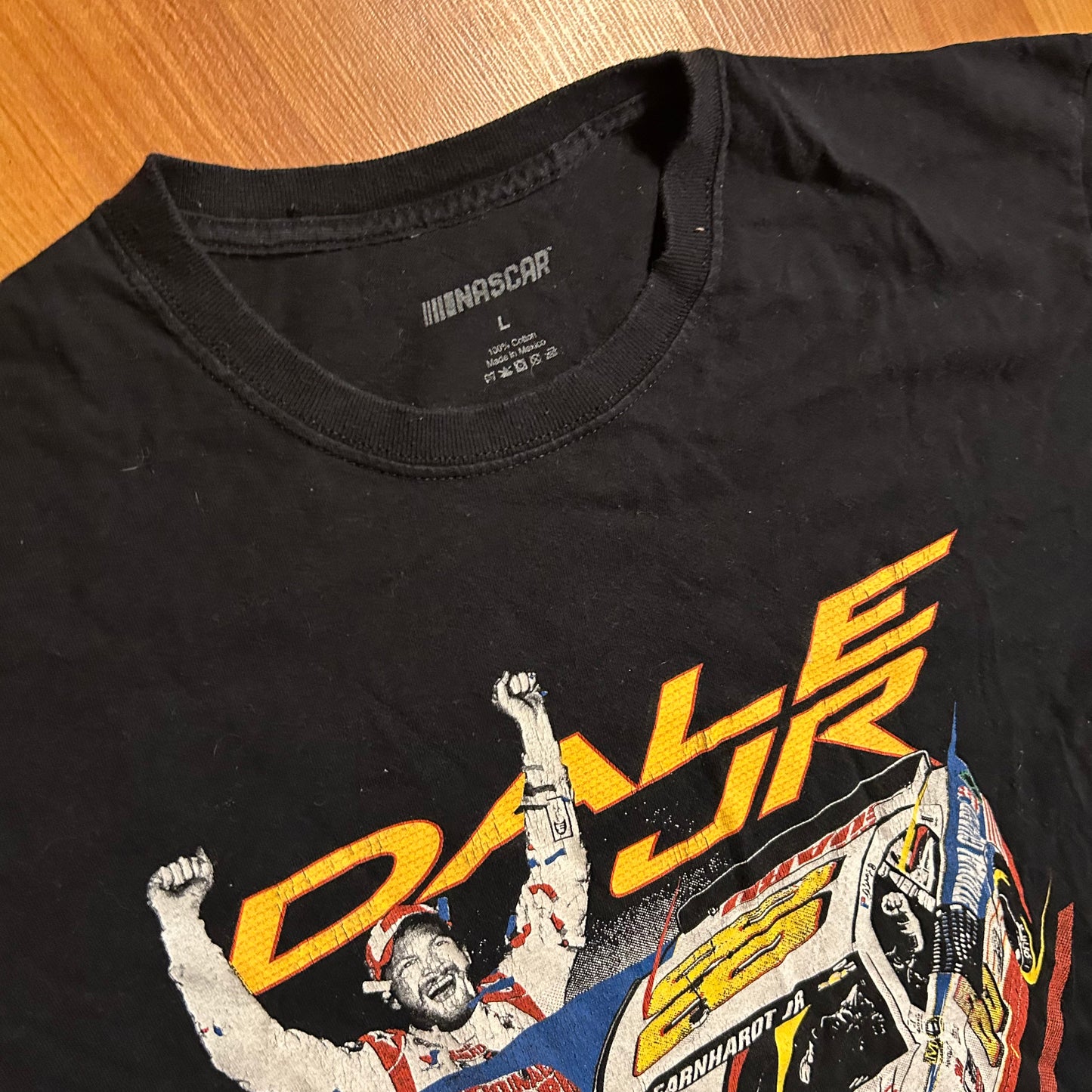 Dale Jr NASCAR Hall of Fame Black Tshirt - Medium - 21" x 28"