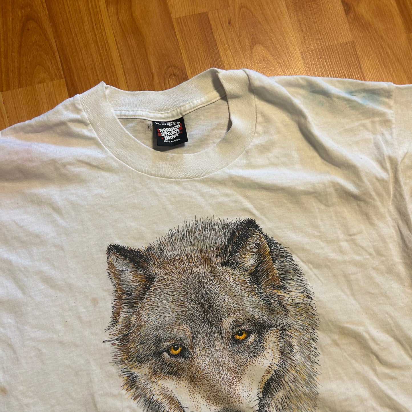90’s Screen Stars Best Born to be Wild Wolf John Kay Steppenwolf White Tshirt - Medium - 21" x 28"