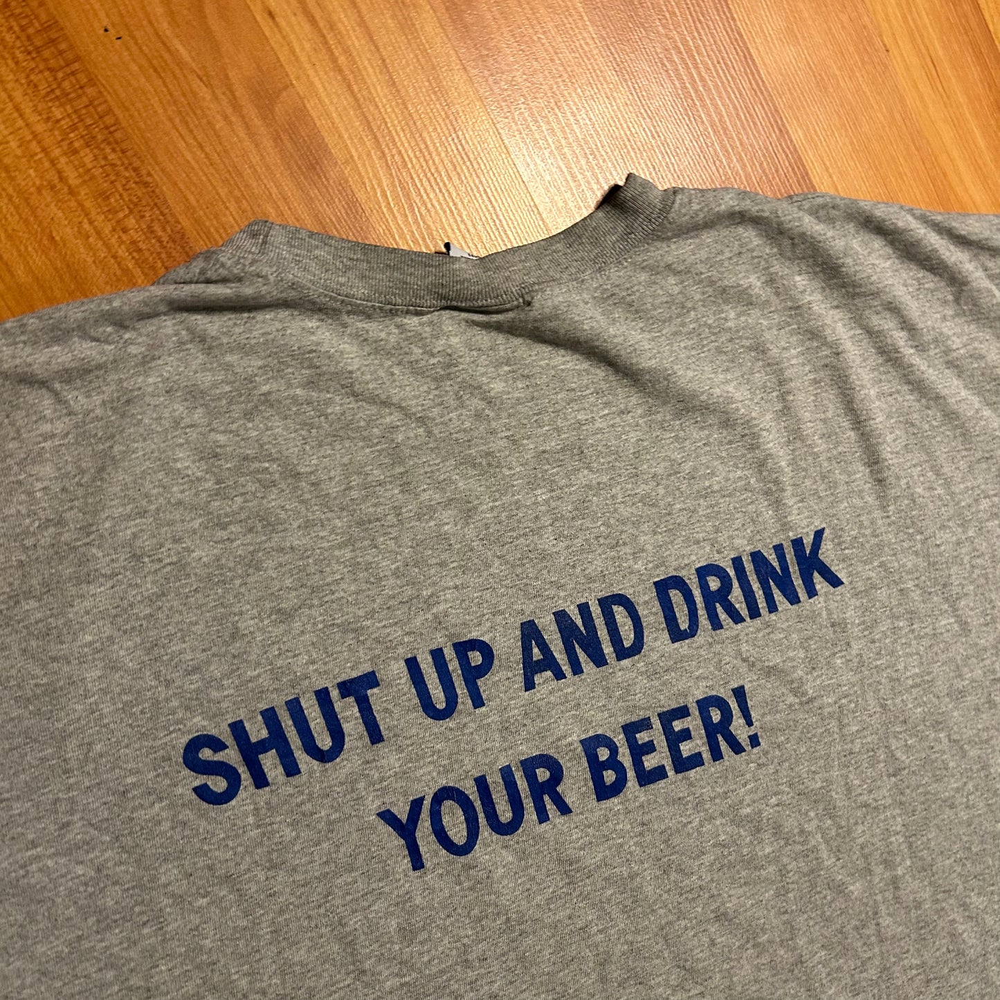 Old Navy Wrigley Field RF Bleachers Shut Up and Drink Your Beer Grey Tshirt - XLarge - 25" x 29"