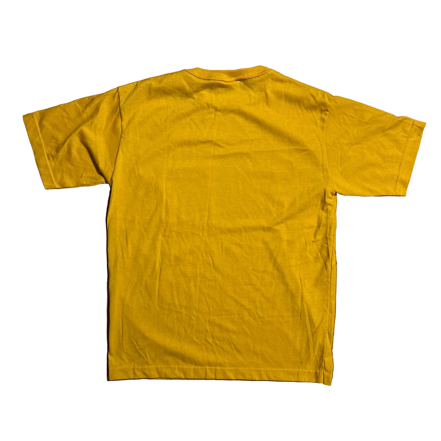 80/90’s Classic 2 Class Yellow Blank Pocket Tshirt - Small - 19" x 26"