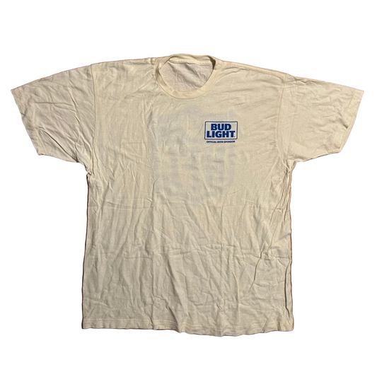 NFL Bud Light White Tshirt - Large - 23" x 29"