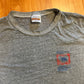 70/80’s Hanes Poly Cotton Hospital Grey Paper Thin Tshirt - Medium - 20" x 26"