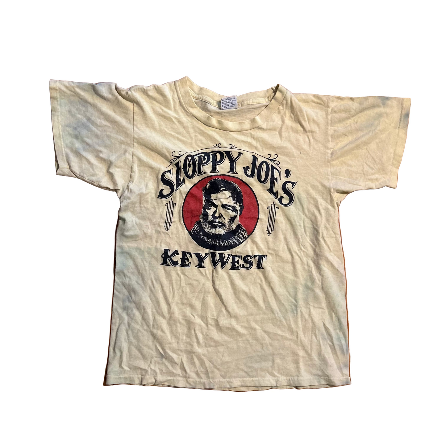 80's Sloppy Joe's Key West Yellow Tshirt - Small - 18.5" x 24"