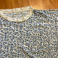 80/90’s Floral Patterned White Blue Pocket Tshirt - Large - 23.5" x 25"