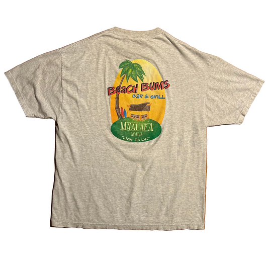 Beach Bums Livin the Life Grey Tshirt - XLarge - 24" x 29"