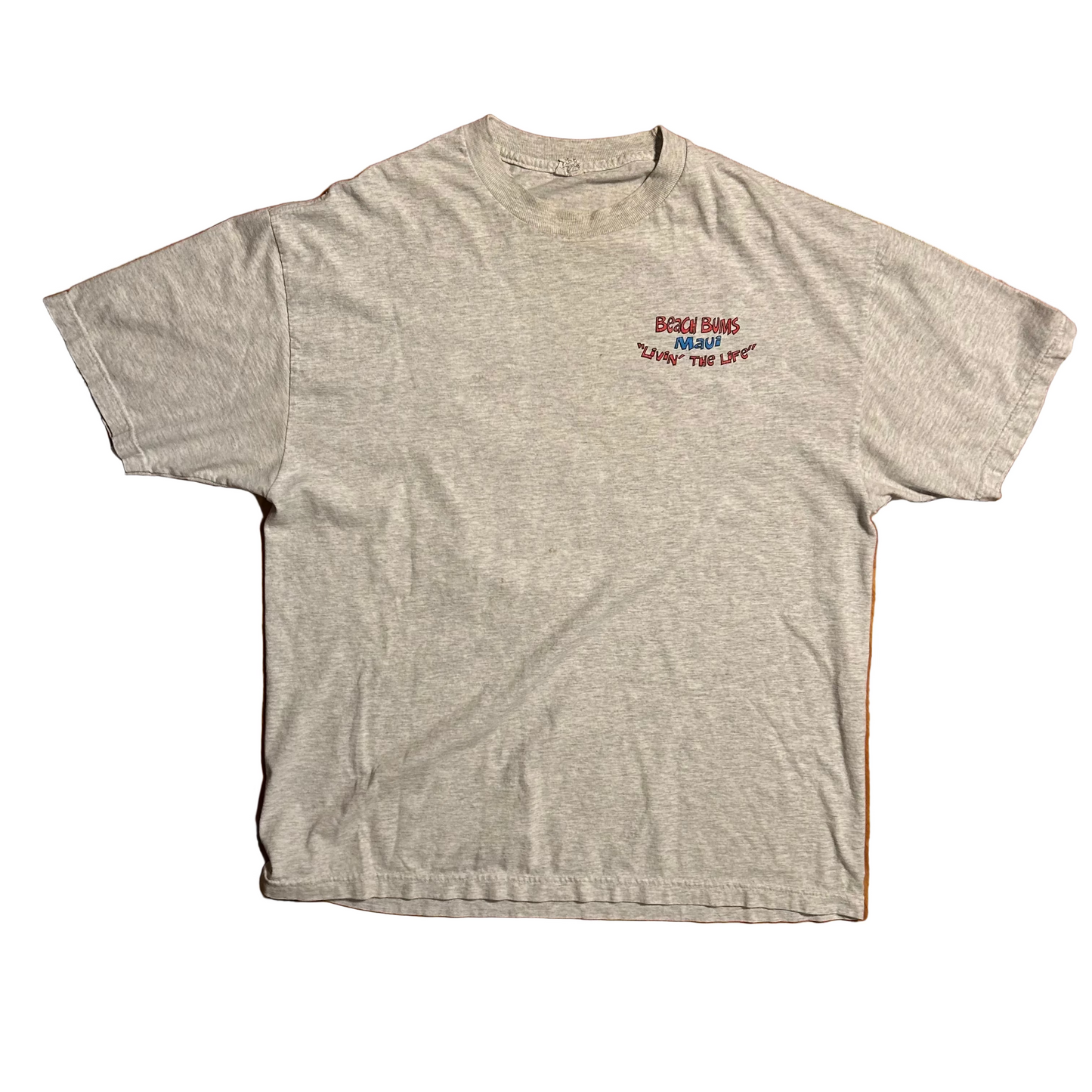 Beach Bums Livin the Life Grey Tshirt - XLarge - 24" x 29"