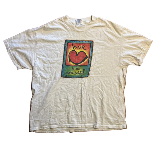 Love Child Love is all you Need White Tshirt - Large - 23" x 28"